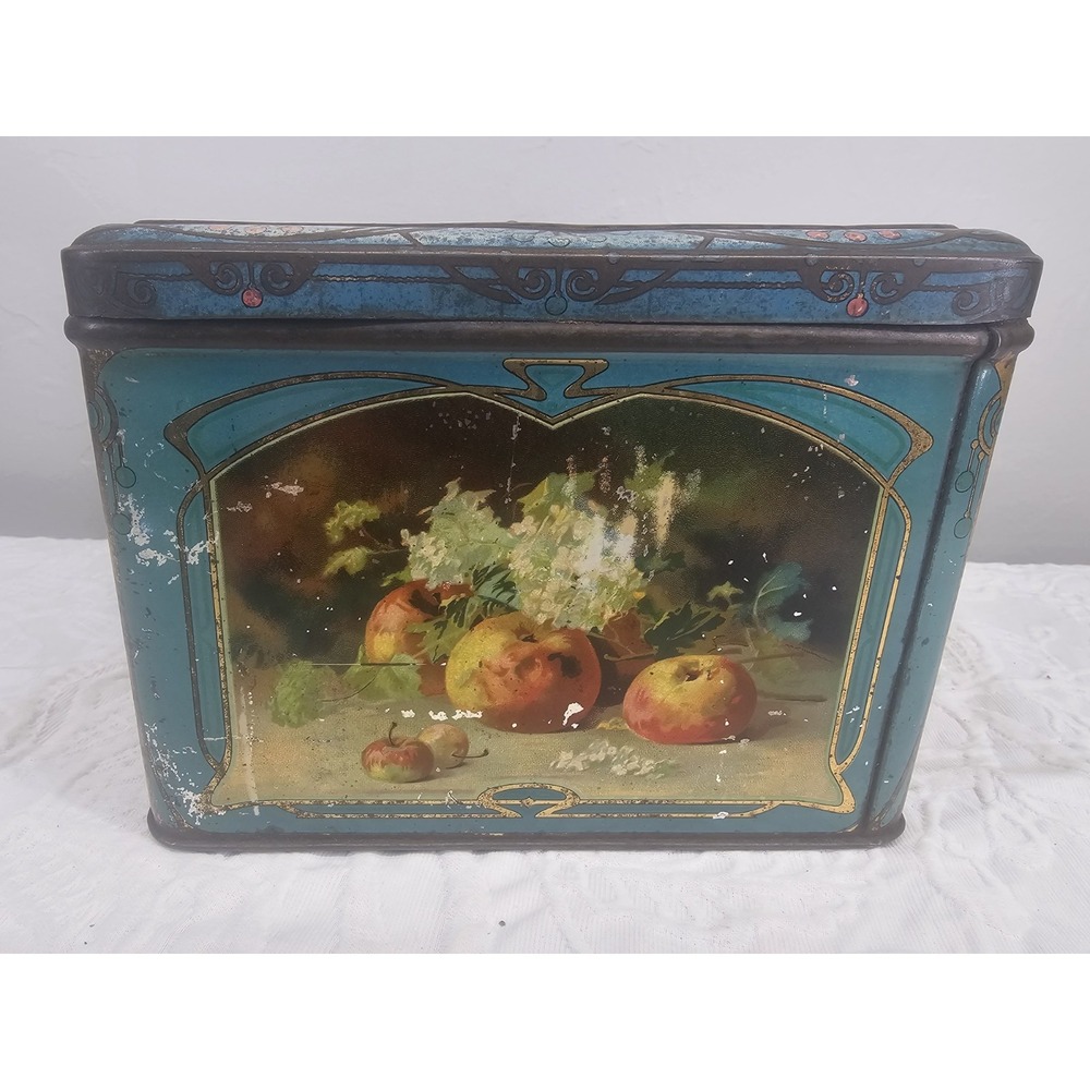 Rare Antique Veka  Chocolade‎ und Cacao Store  Cocoa Tin 1900s floral - Picture 5 of 12